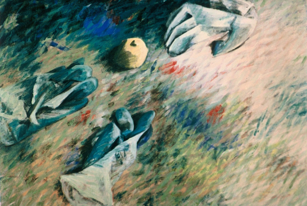 1 -Lea Nieuwhof_schilderij_stilleven handschoentafel olie doek 